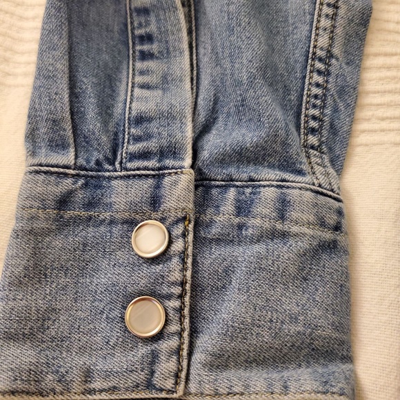 Levi's Barstow Western Snap Button Down Shirt - Stone Wash - Picture 10 of 15